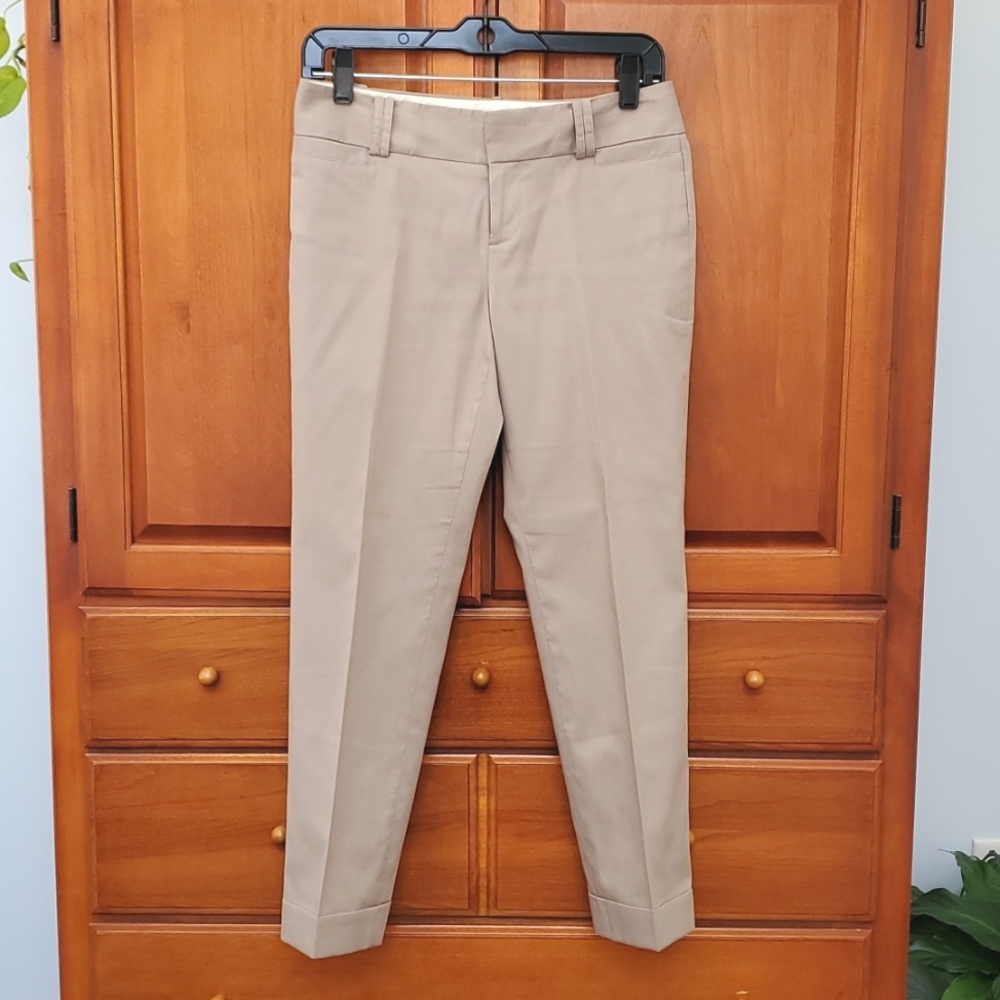 Banana Republic Straight Leg Dress Pants in Khaki